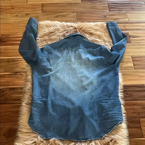 Frank & Eileen Eileen Famous Denim Shirt Sz Large - Picture 9 of 14